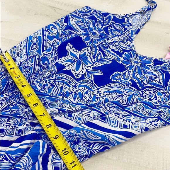 LILLY PULITZER Dusk Romper Blue Crush *No Belt* - Picture 9 of 13